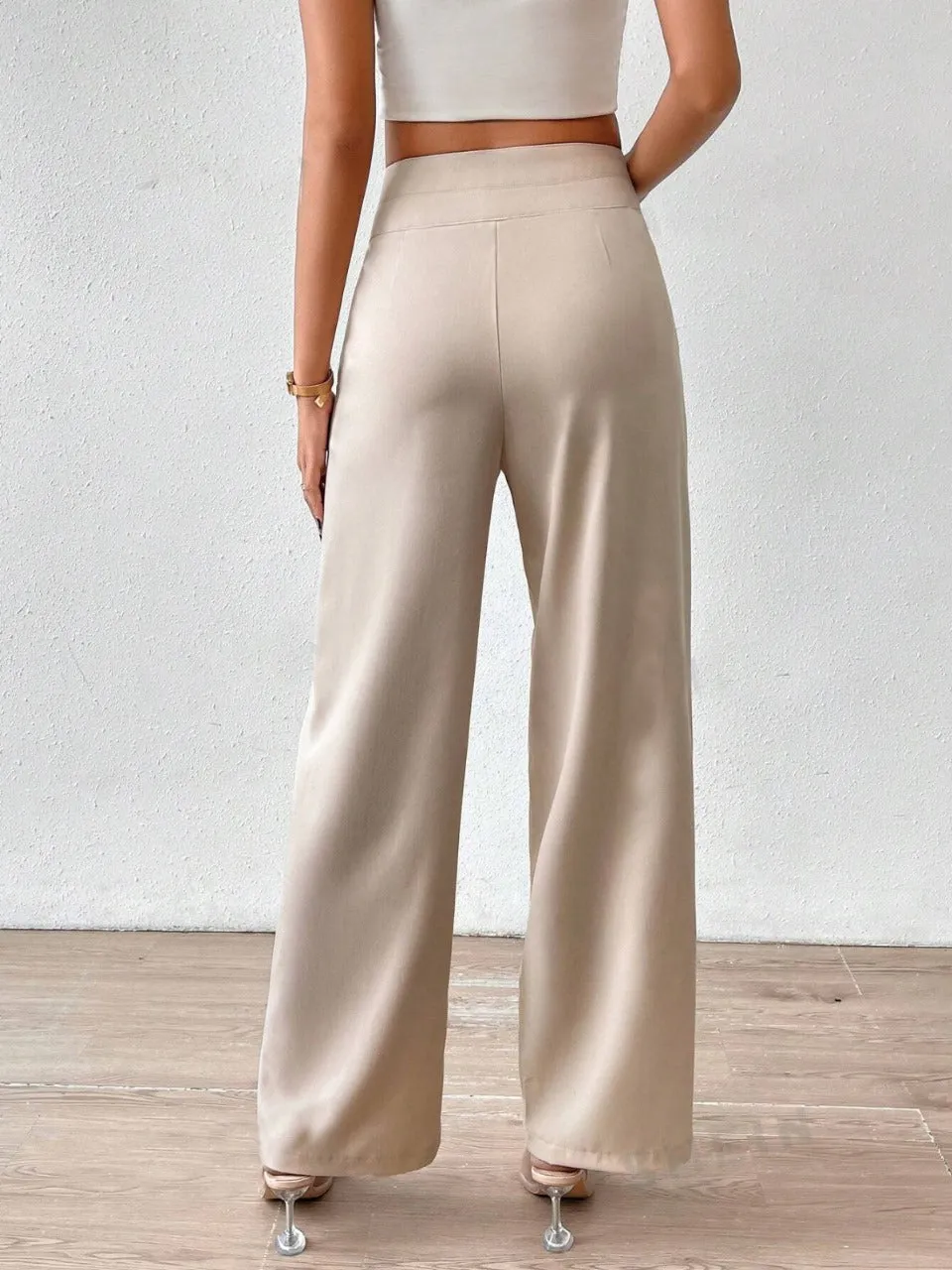 Parien High Waist Wide Leg Suit Pants