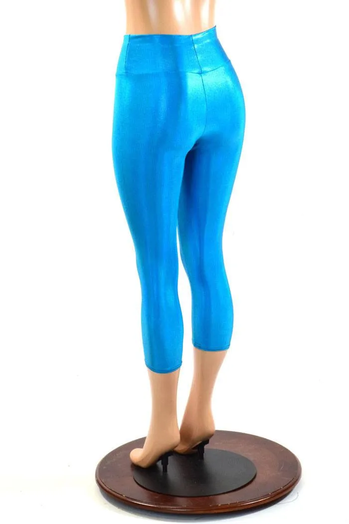 Peacock High Waist Capri Leggings