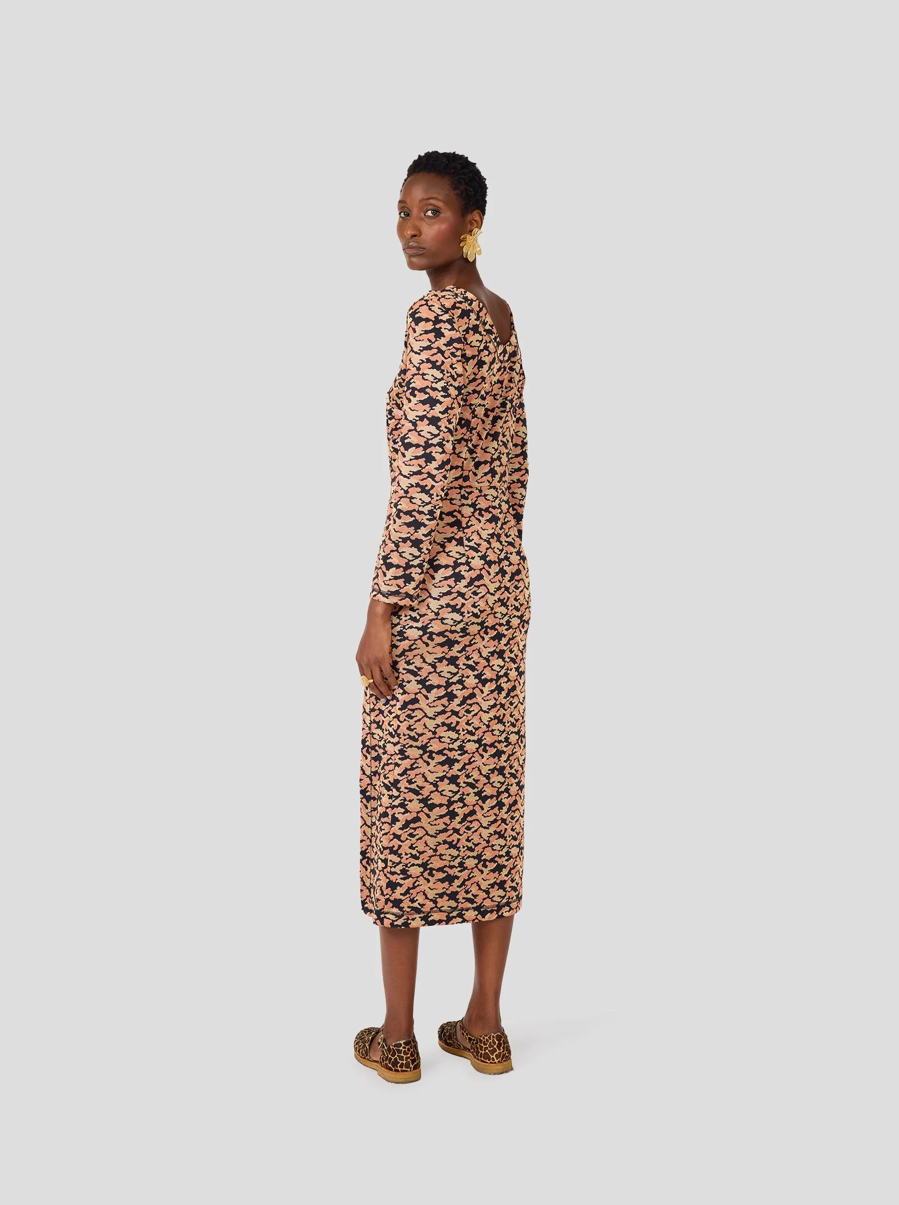 Pete dress in Feline knit