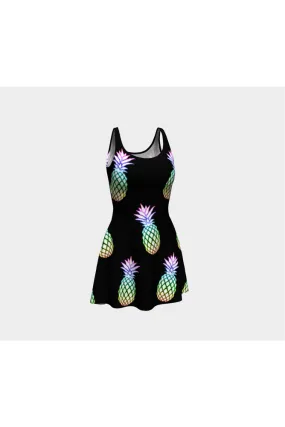 Pineapple Midnight Flare Dress