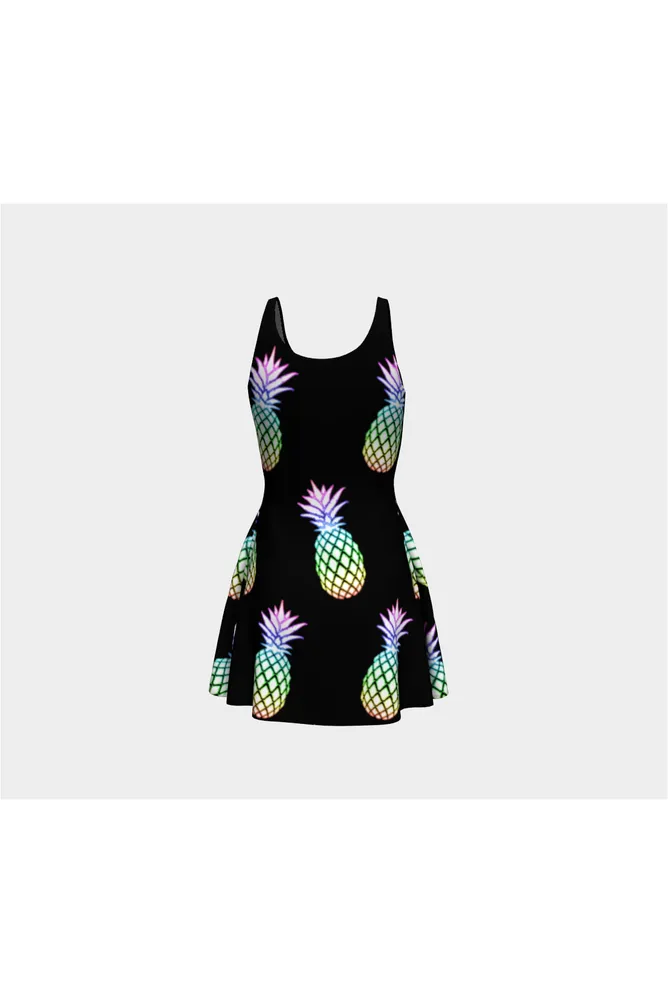 Pineapple Midnight Flare Dress