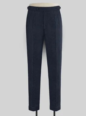 Playman Blue Denim Highland Tweed Trousers