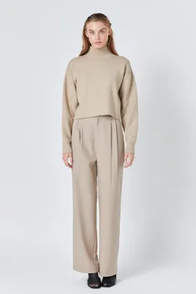 Pleated Wide Trousers