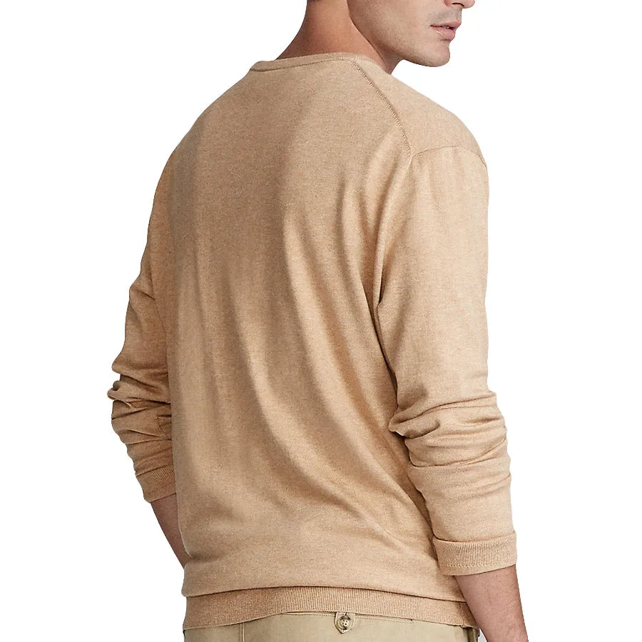 Polo Ralph Lauren - Slim Fit Cotton Jumper in Brown Heather