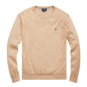 Polo Ralph Lauren - Slim Fit Cotton Jumper in Brown Heather