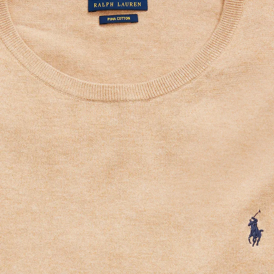 Polo Ralph Lauren - Slim Fit Cotton Jumper in Brown Heather