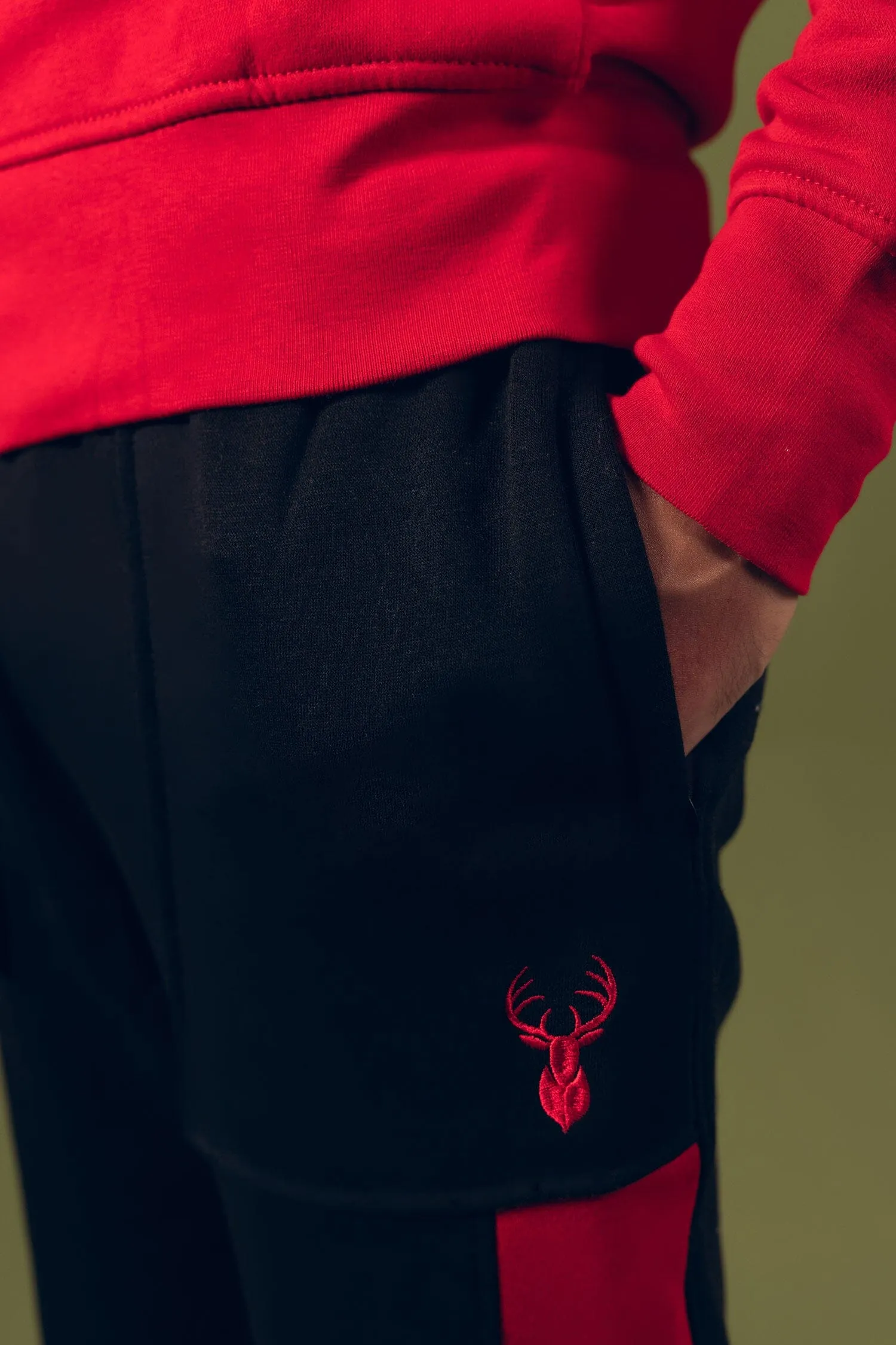 Polo Republica Deer Embroidered Side Panel Fleece Trousers