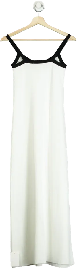 PRETTY LAVISH White Cheryl Contrast Knit Dress UK XS