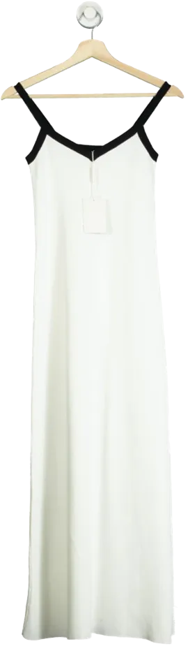 PRETTY LAVISH White Cheryl Contrast Knit Dress UK XS