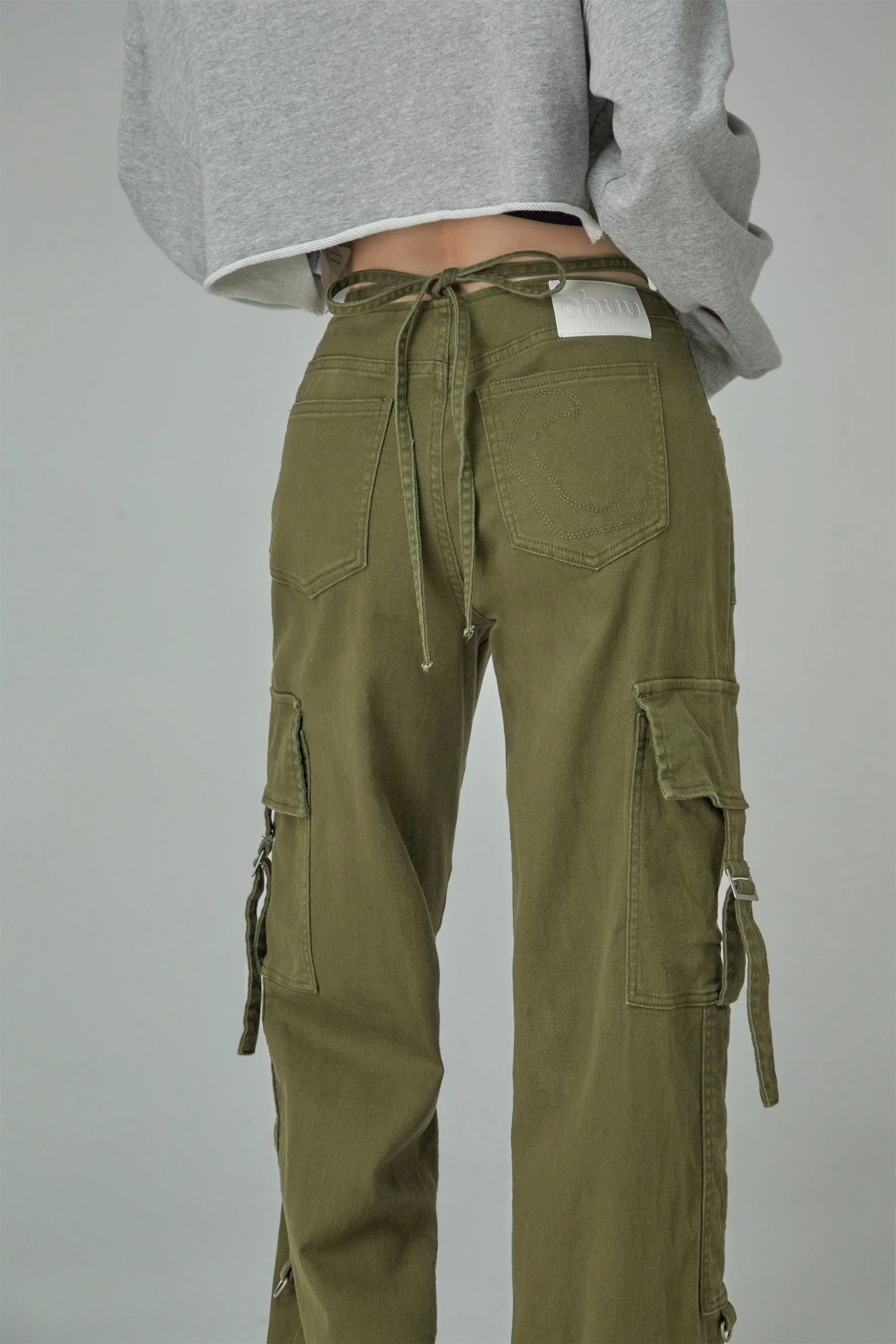 Pretty Warrior Solid High Waist Casual Pants