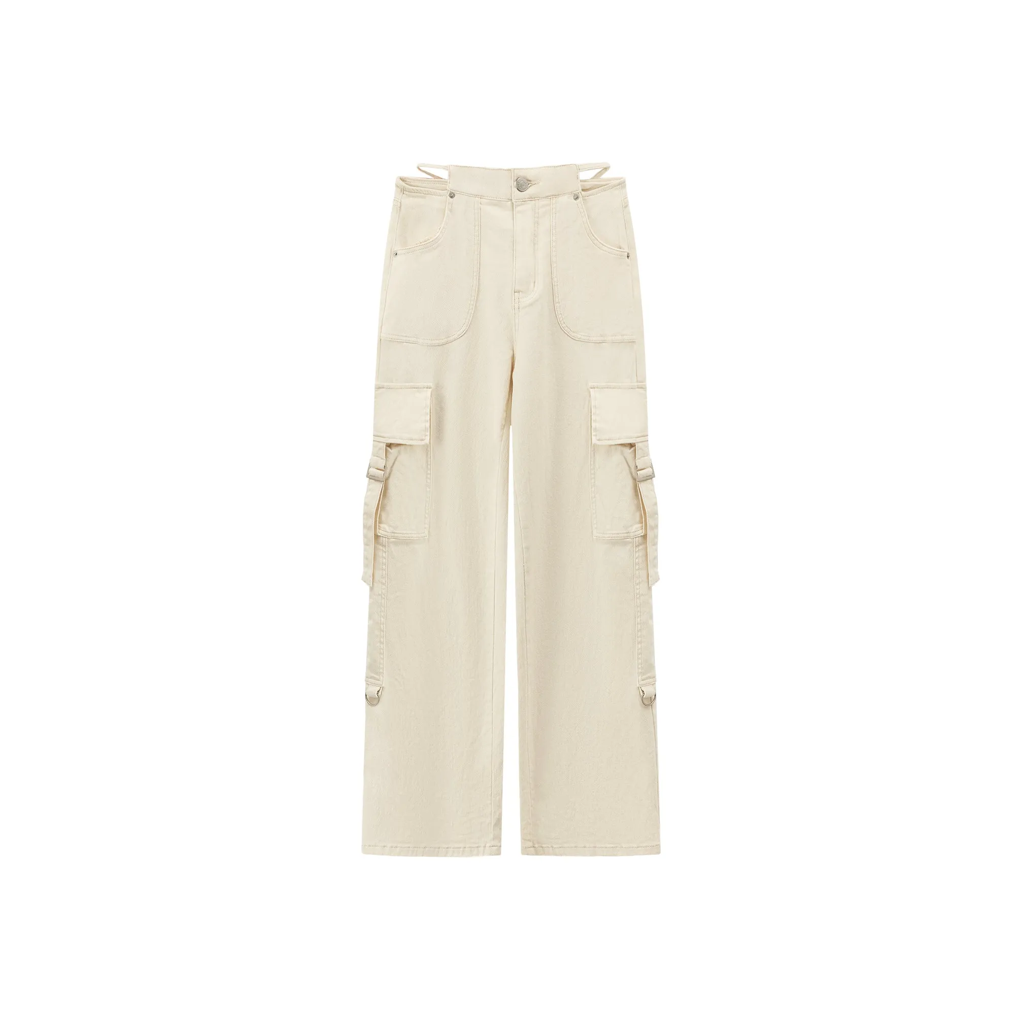 Pretty Warrior Solid High Waist Casual Pants