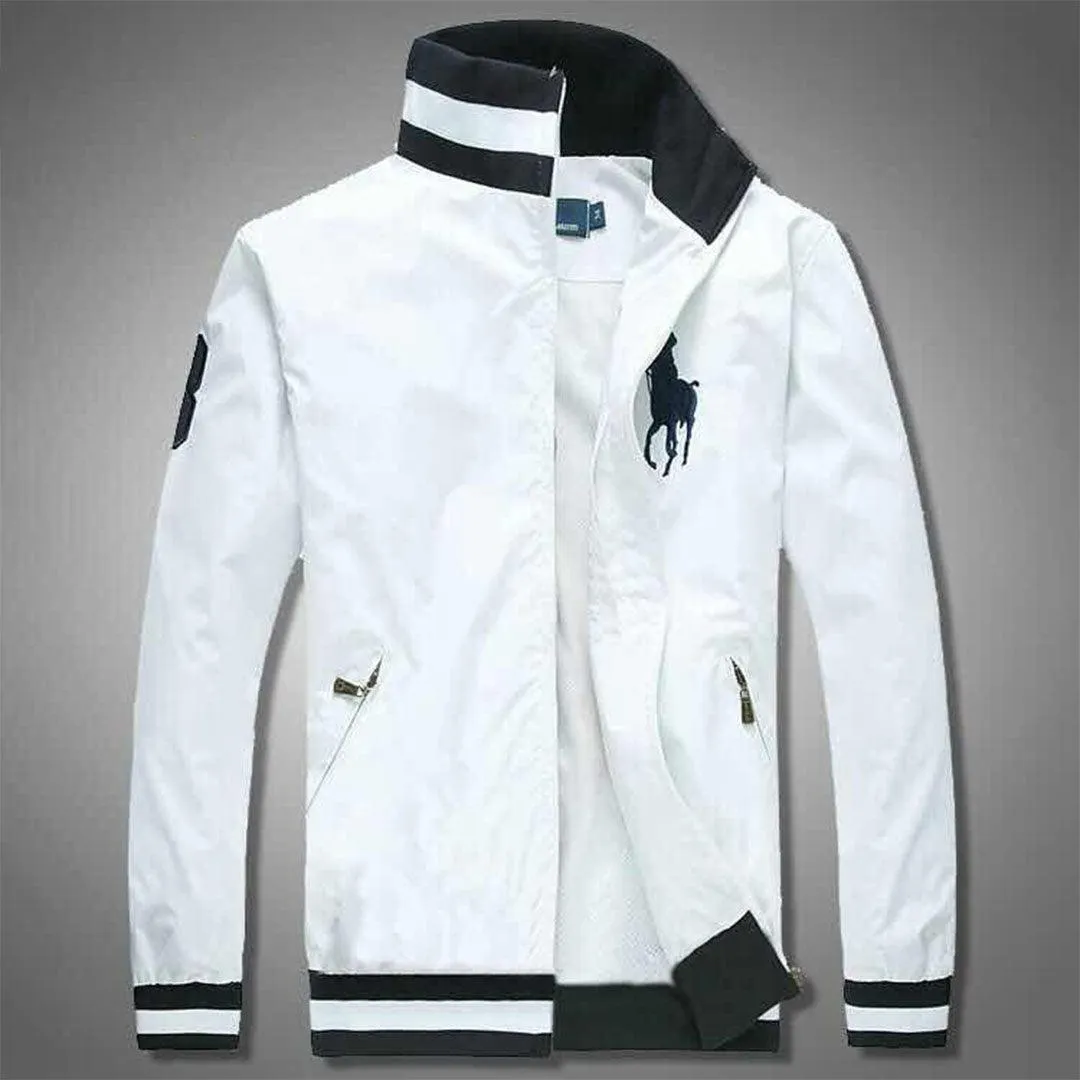 Prl Zip Mock Neck Jacket Tracksuit-White