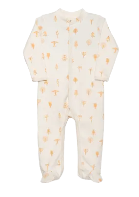 Protective Forest overall sleep-suit footed