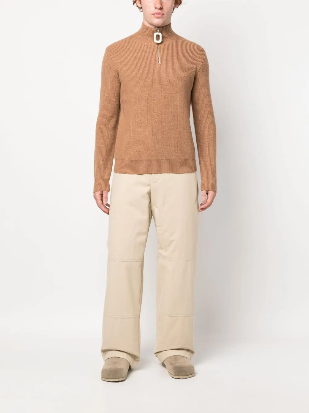 Puller Half-Zip Ribbed Jumper