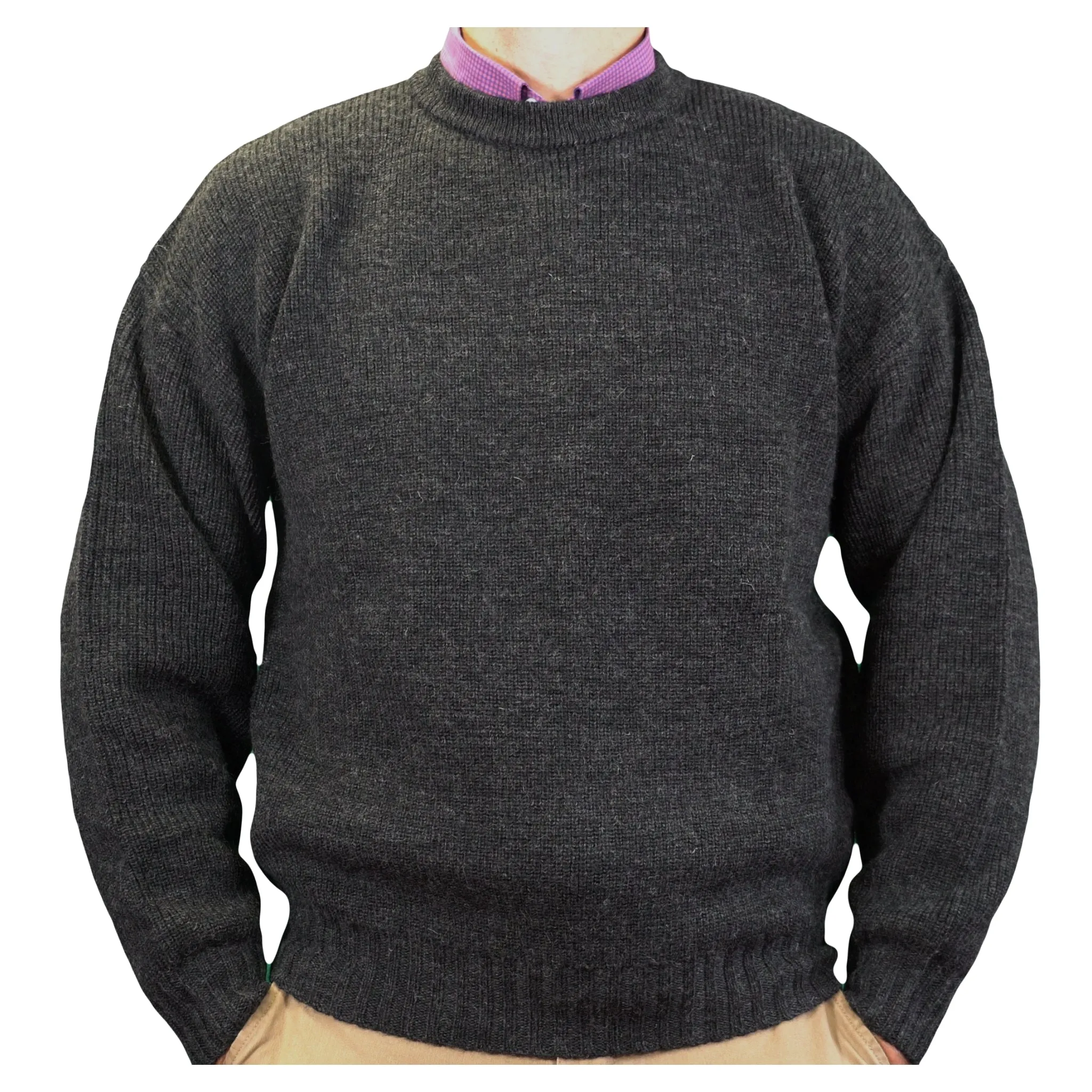 Pure Wool Jumper - Navy | Berry | Charcoal | Wheat