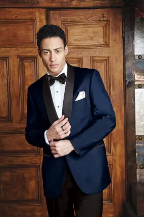 "Henley" Navy Velvet Dinner Jacket (Separates)