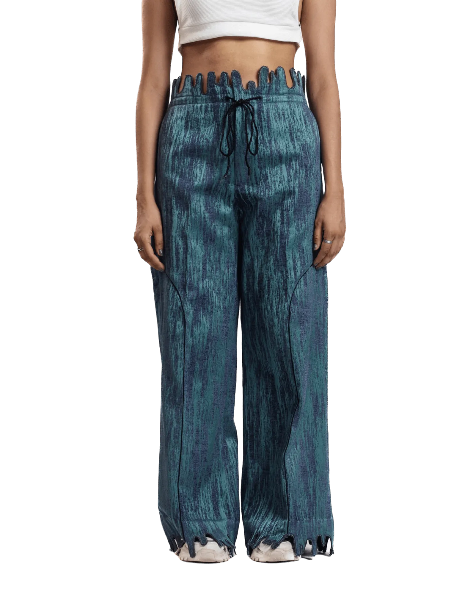 "Mystic Wave" Jacquard Trousers