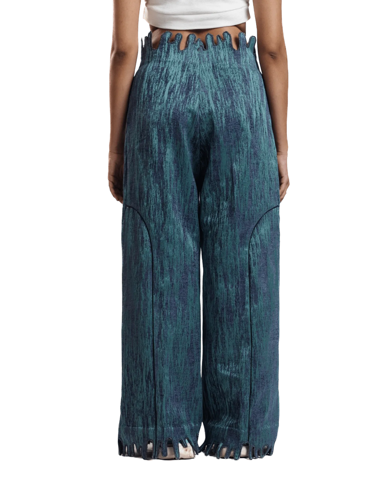 "Mystic Wave" Jacquard Trousers