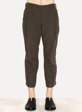 Ramie Linen Tailored Crop Curved Pants