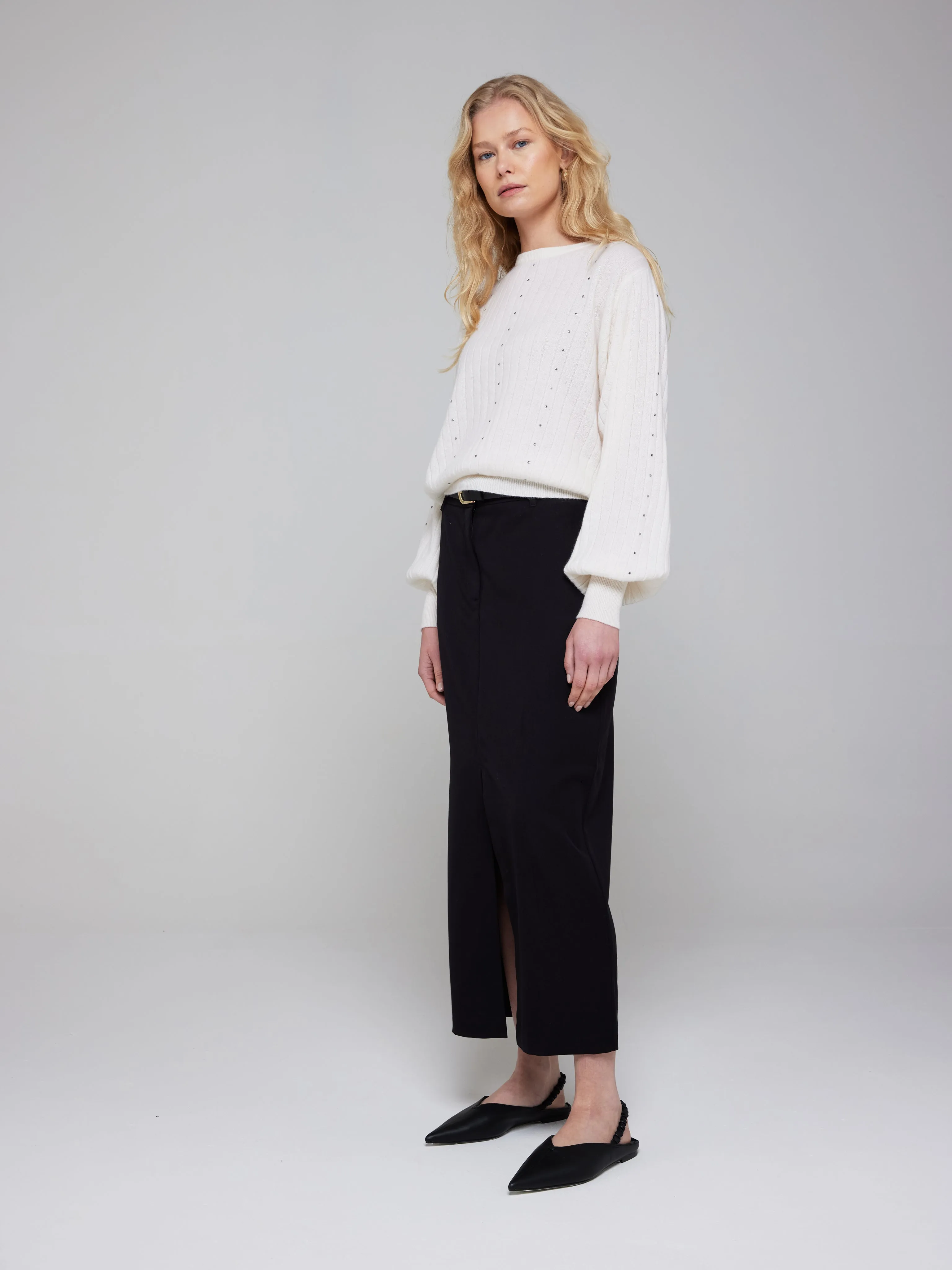 Rebecca Cropped Cashmere Crew Neck