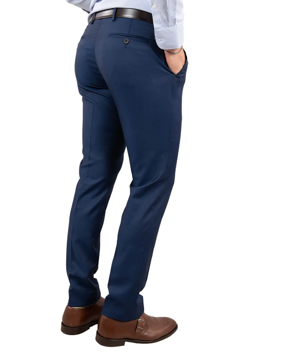 Reda Royal Blue Twill Suit Trousers