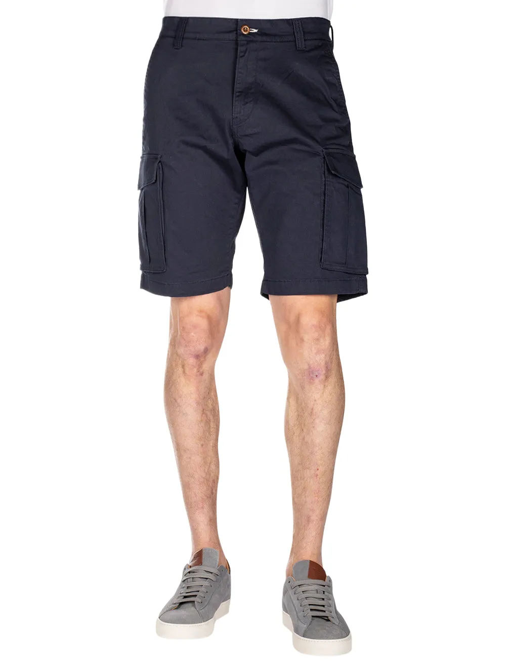 Relaxed Twill Cargo Shorts Marine