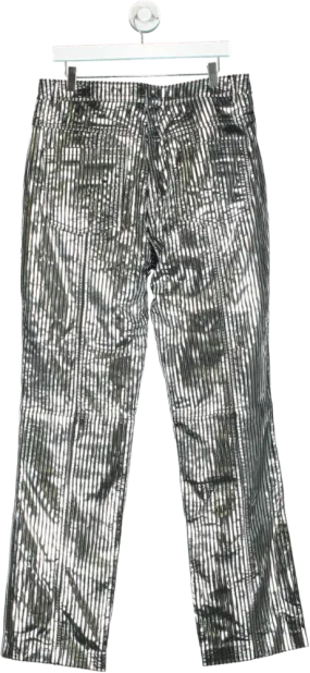 Remain Silver Metallic Trousers UK 14