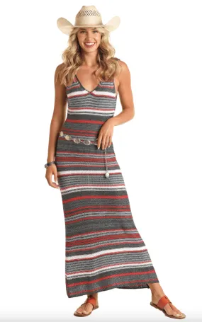 Rock and Roll Cowgirl Women's Striped Knit Tank Dress RRWRD0R18W