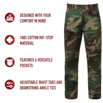 Rothco Rip-Stop BDU Pants / Woodland Camo