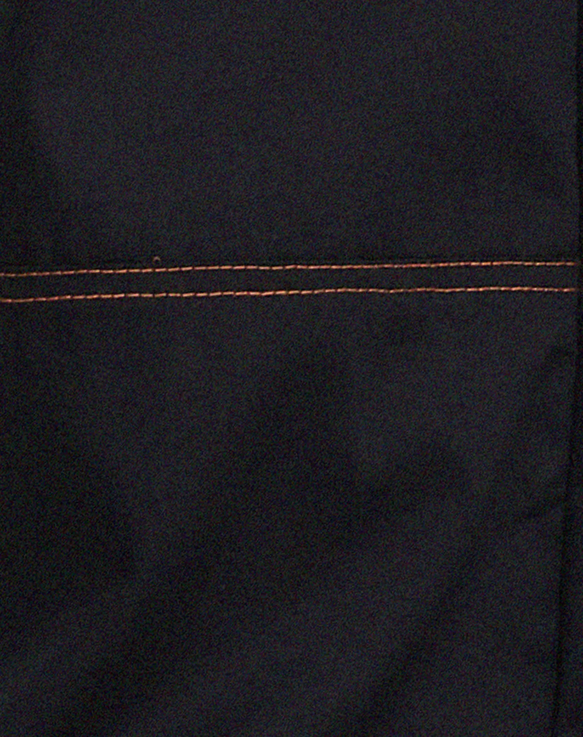 Saul Wide Leg Cargo Trouser in Black with Orange Stitching