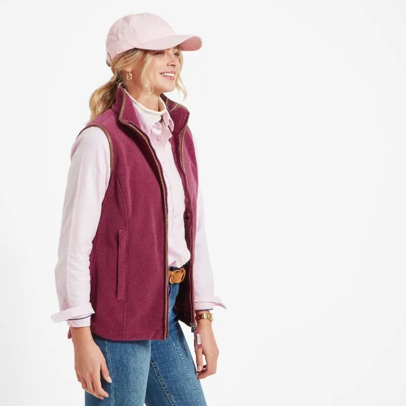 Schoffel Ladies Lyndon Fleece Gilet - Mulberry