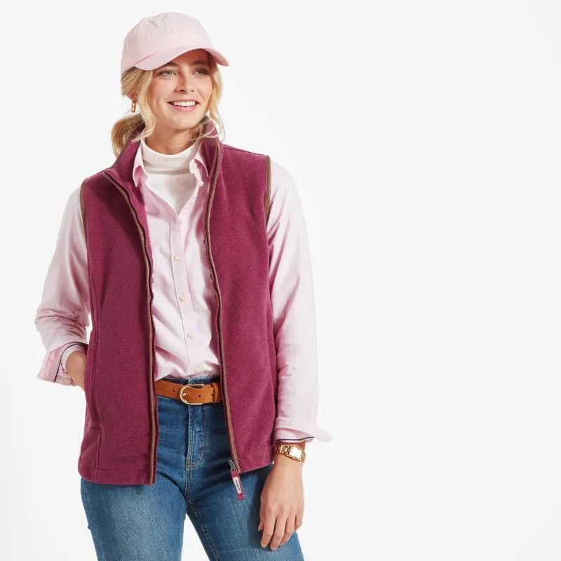 Schoffel Ladies Lyndon Fleece Gilet - Mulberry