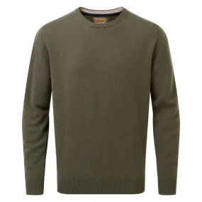 Schoffel Lambswool Crew Neck Mens Jumper - Moss