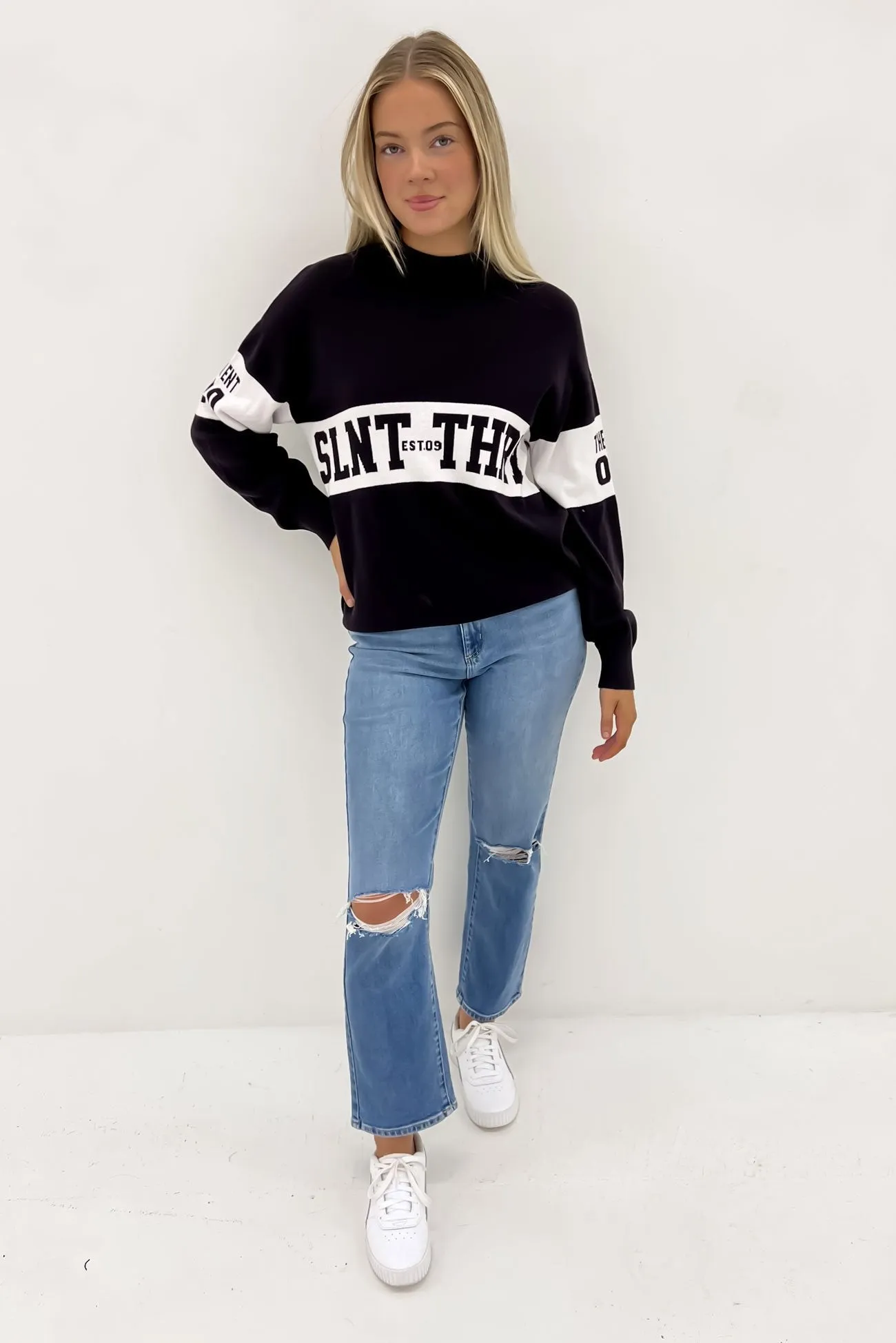 Sequence Knit Jumper Black