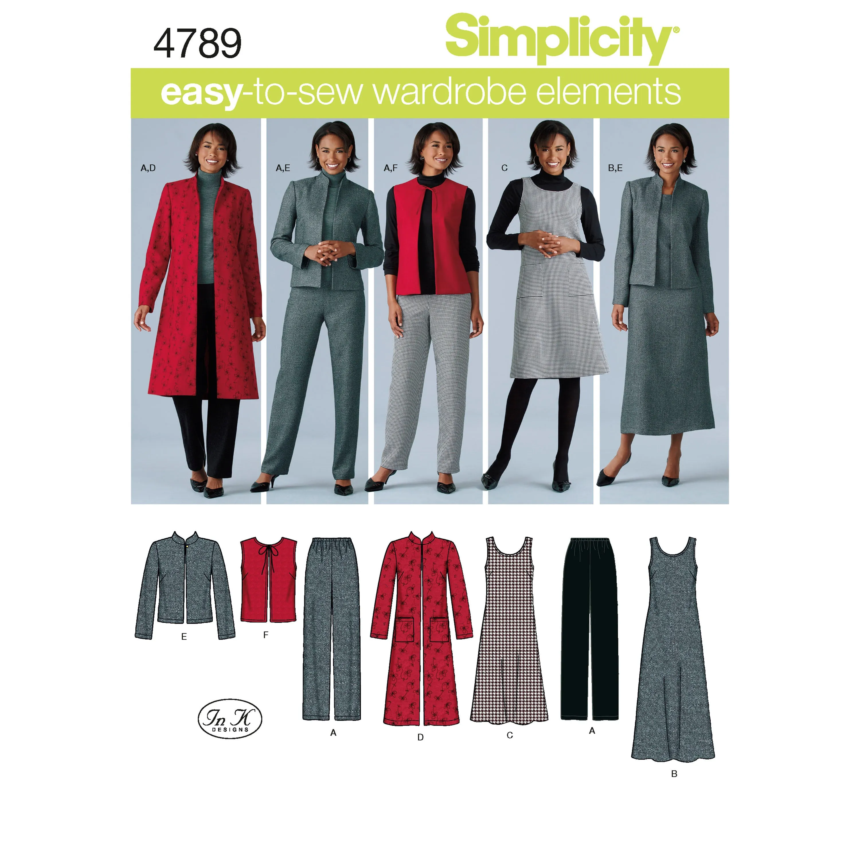 Simplicity Pattern 4789 Women's & Plus Size Smart and Casual Wear