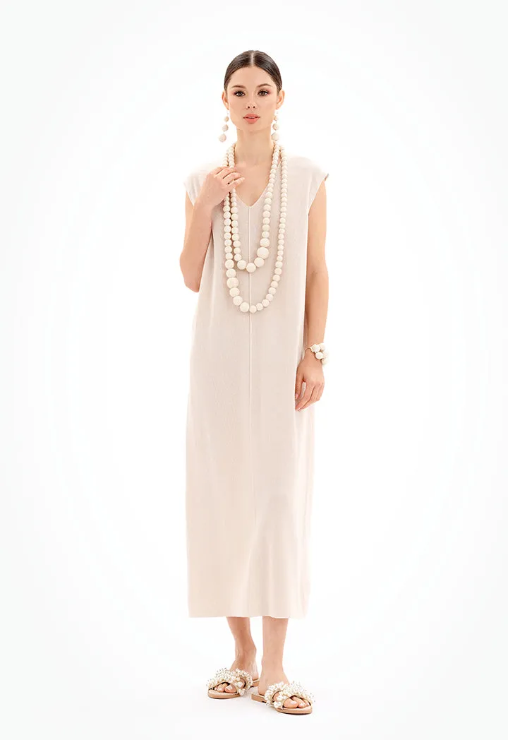 Sleeveless Solid Knit Maxi Dress