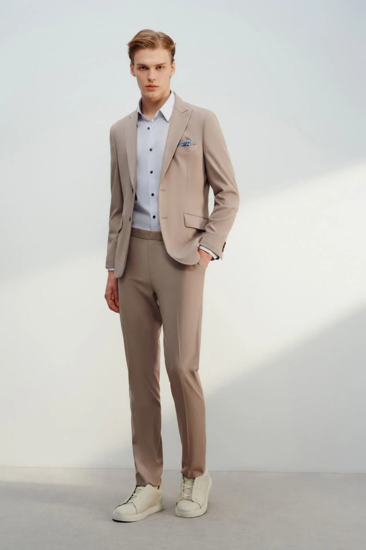 Soft Touch Multi-Way Stretch Slim Fit Twill Suit Pants