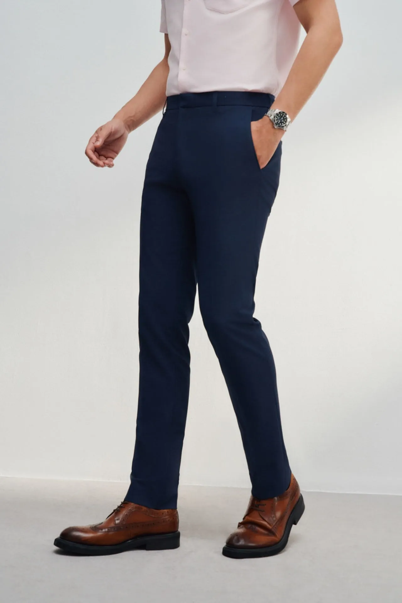 Soft Touch Multi-Way Stretch Slim Fit Twill Suit Pants