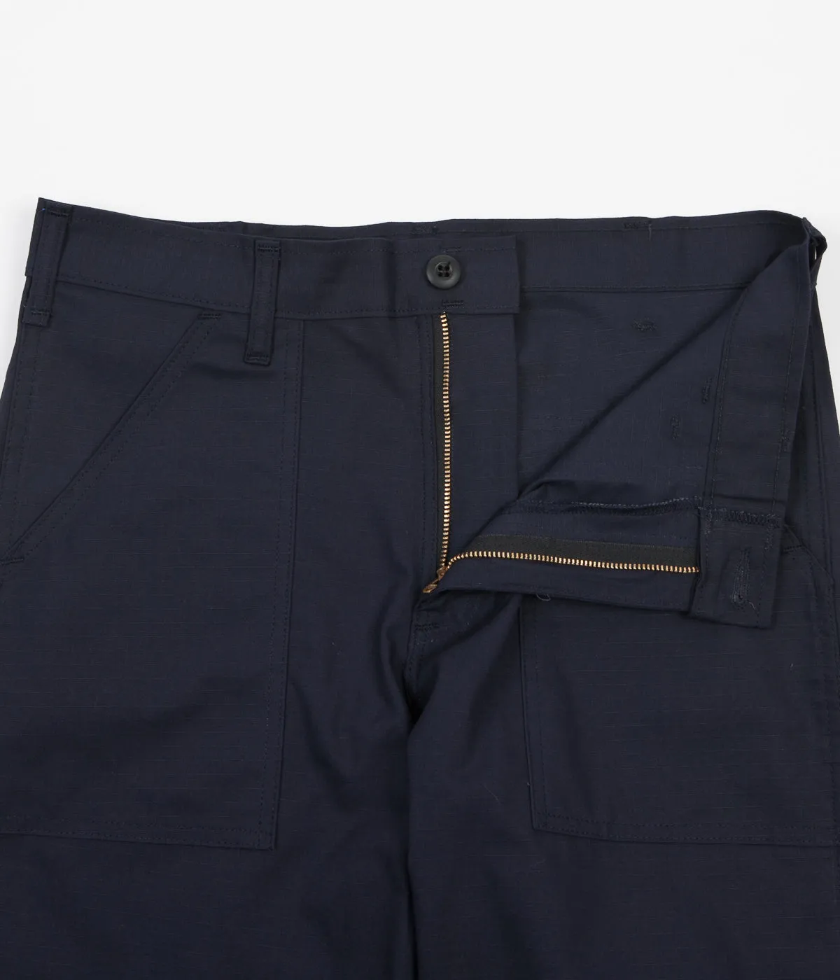 Stan Ray Slim Fit 4 Pocket Fatigue Trousers - Navy Rip Stop