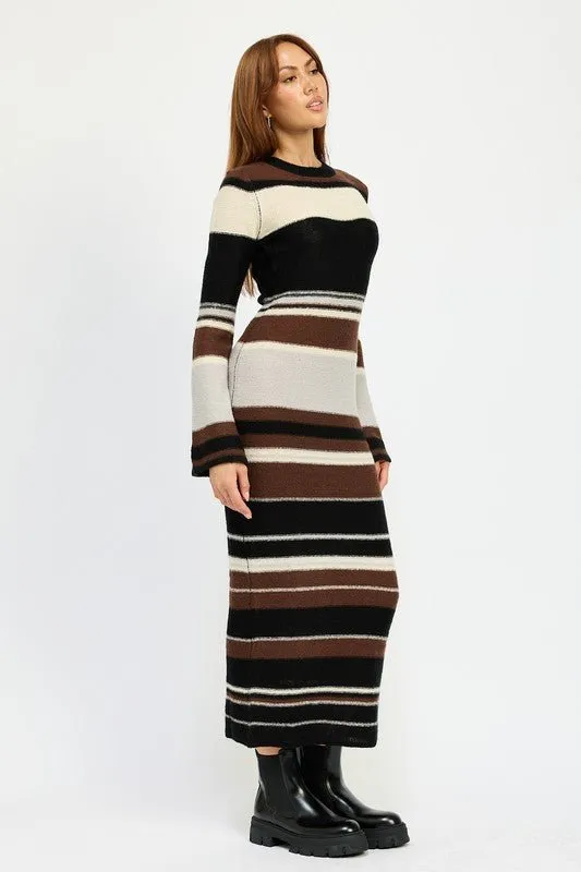 Striped Maxi Knit Dress