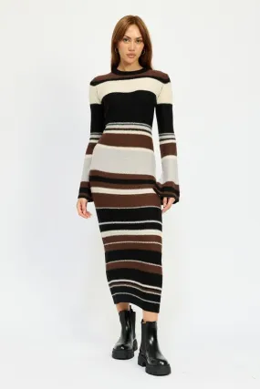 Striped Maxi Knit Dress