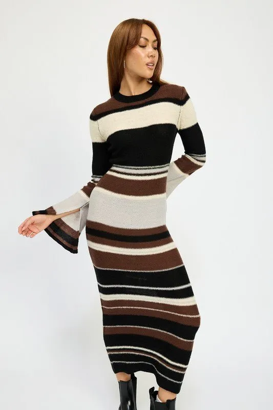 Striped Maxi Knit Dress