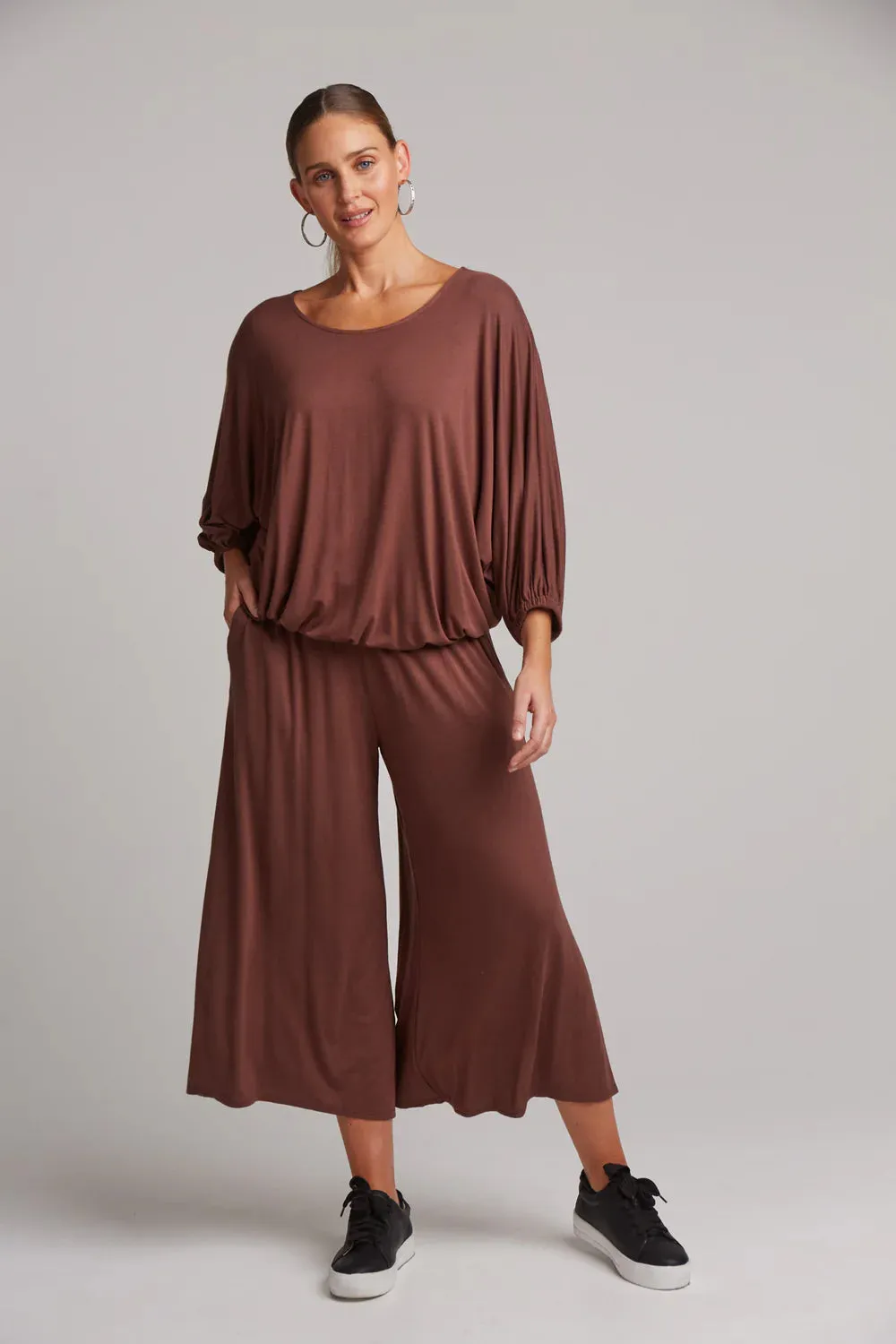 Studio Jersey Relaxed Top - Mocha