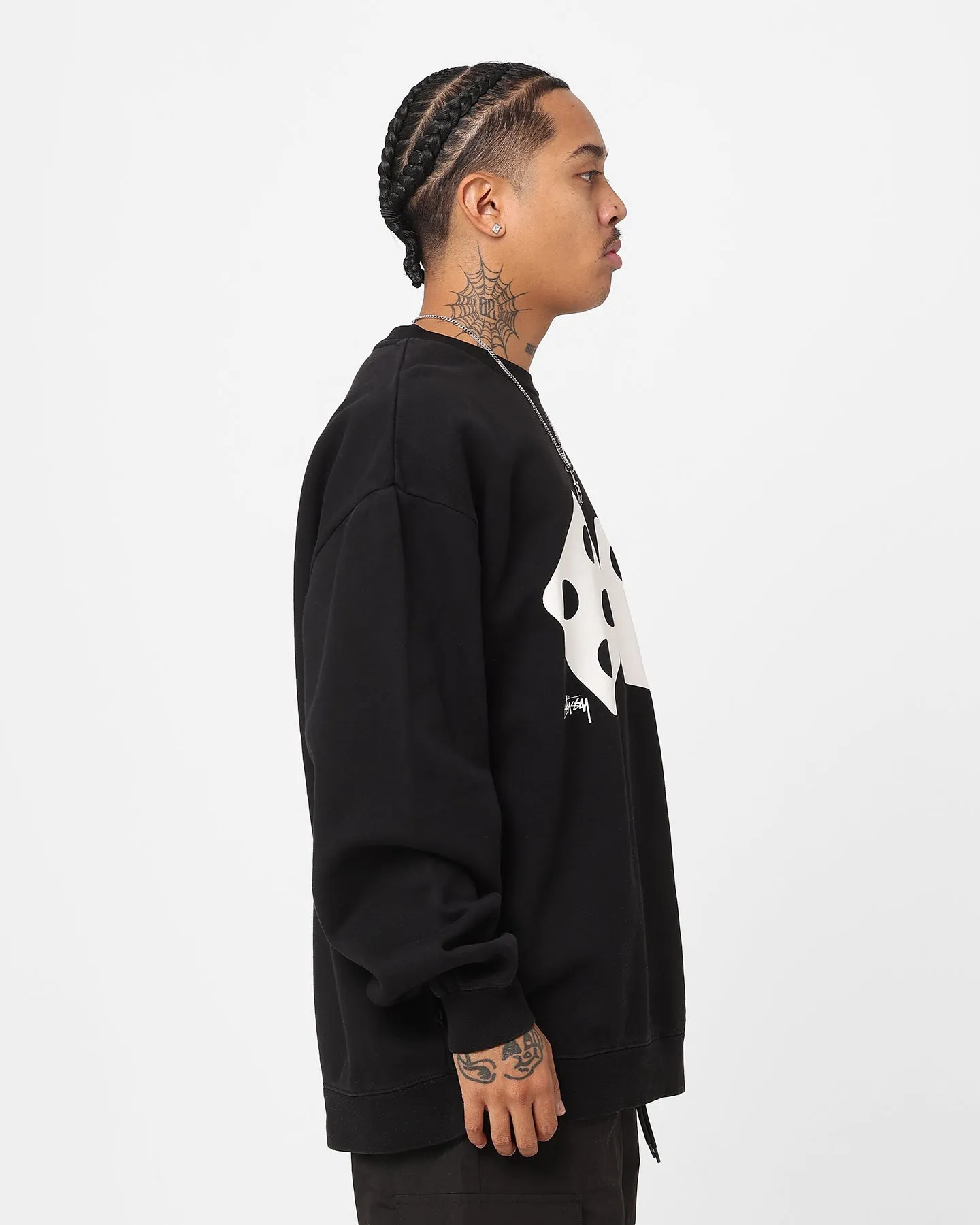 Stussy Two Dice 50-50 Crewneck Pigment Black