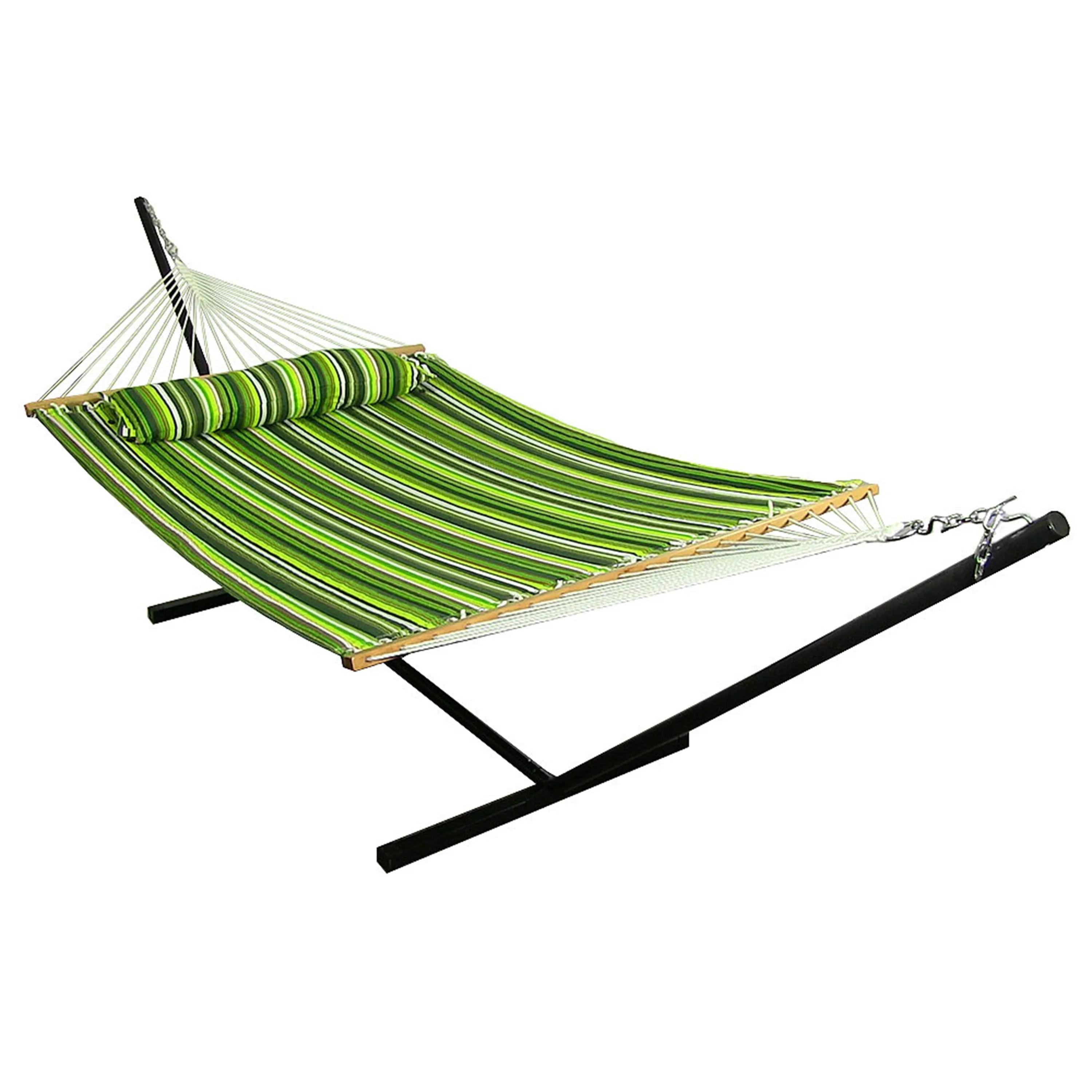 Sunnydaze 2-Person Freestanding Quilted Fabric Hammock with Stand