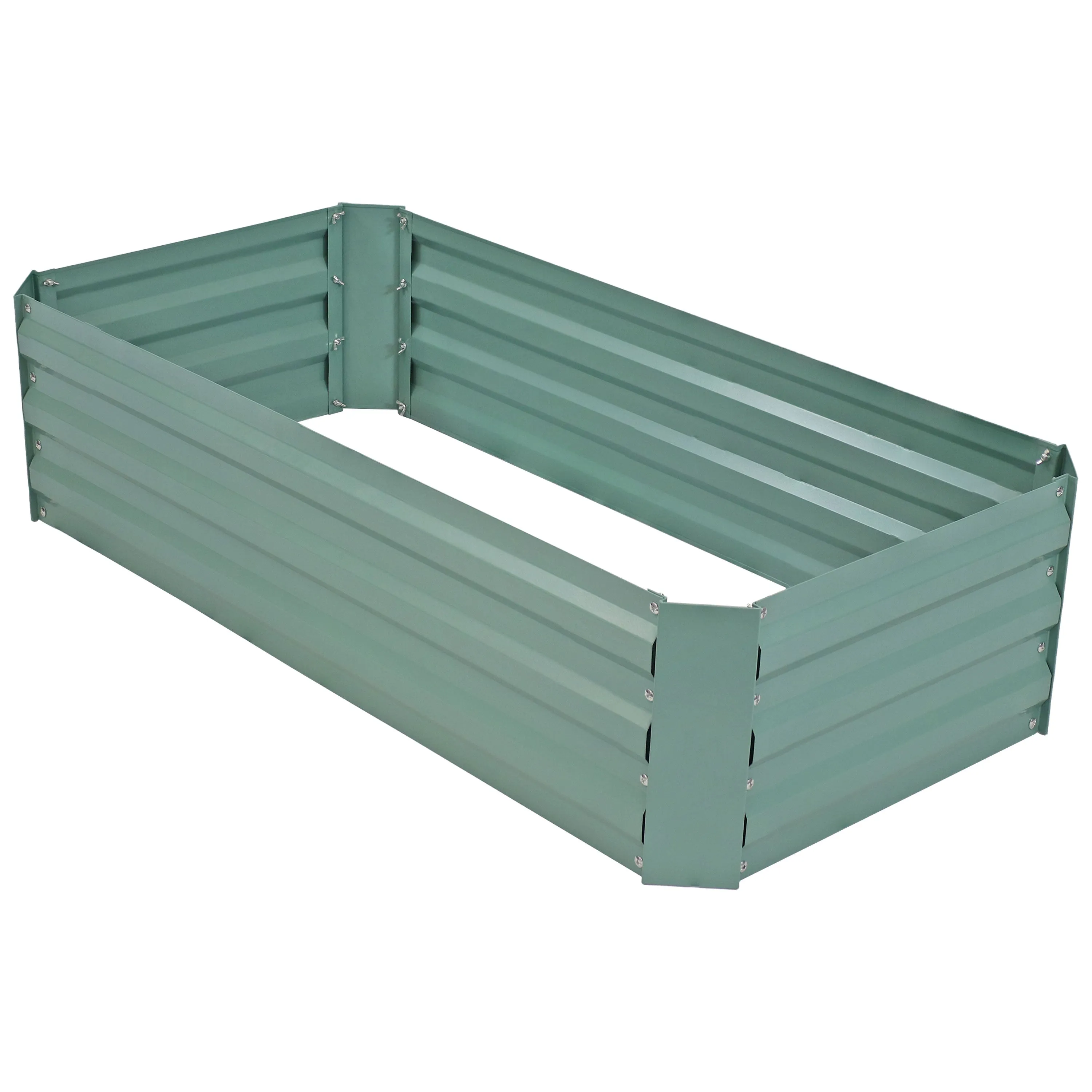 Sunnydaze Galvanized Steel Raised Garden Bed