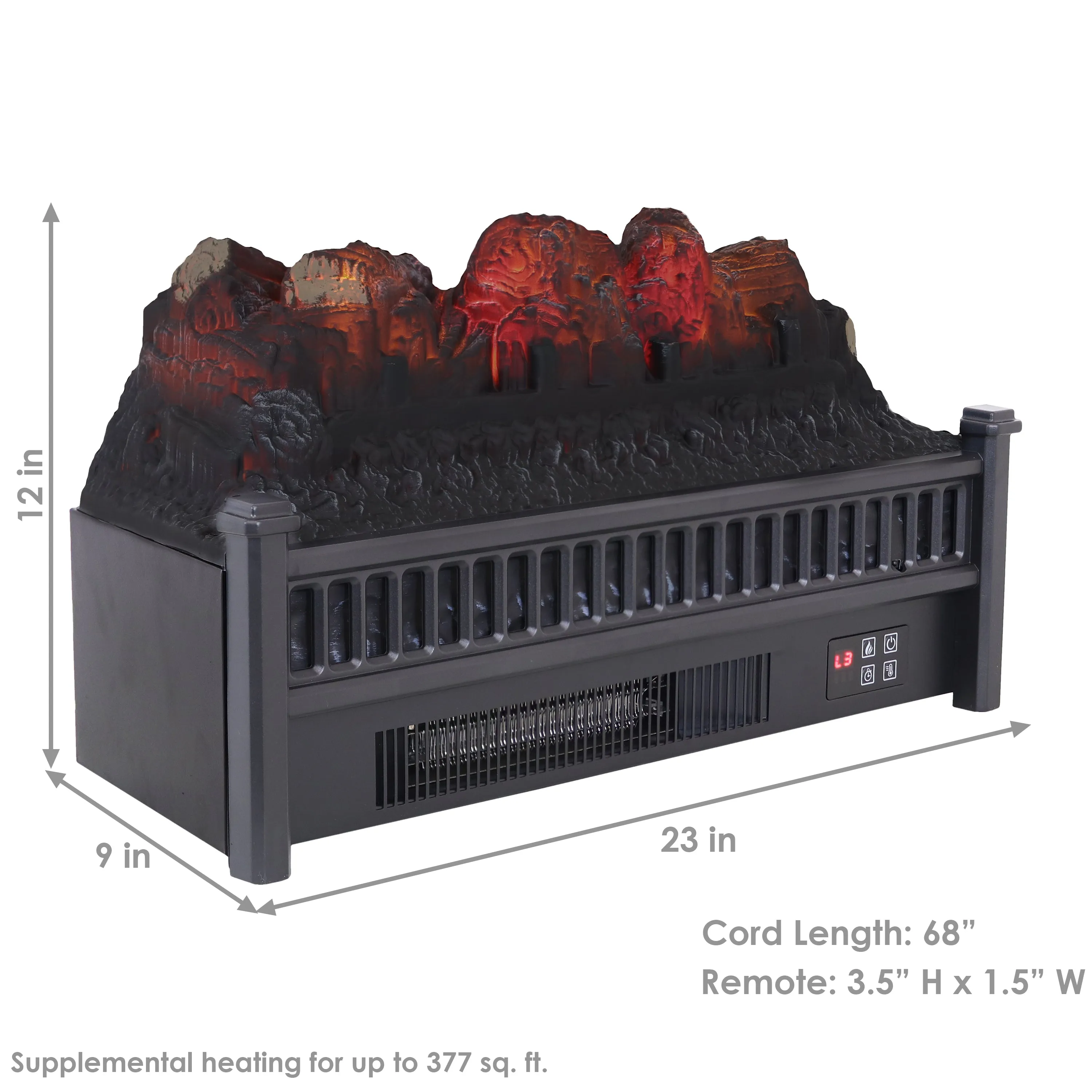 Sunnydaze Heated Log Electric Fireplace Insert