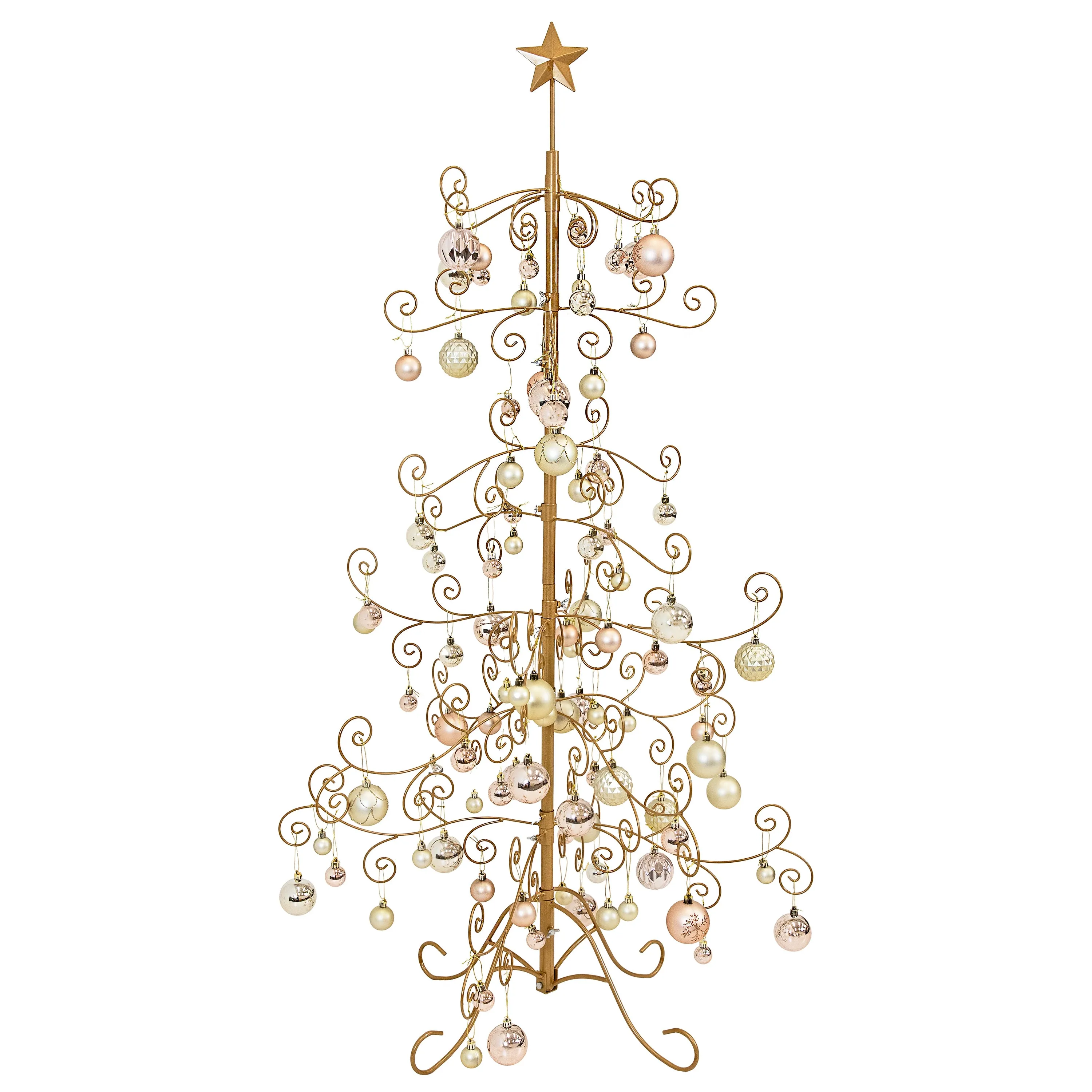 Sunnydaze Noelle Metal Christmas Tree Ornament Display - 60" H