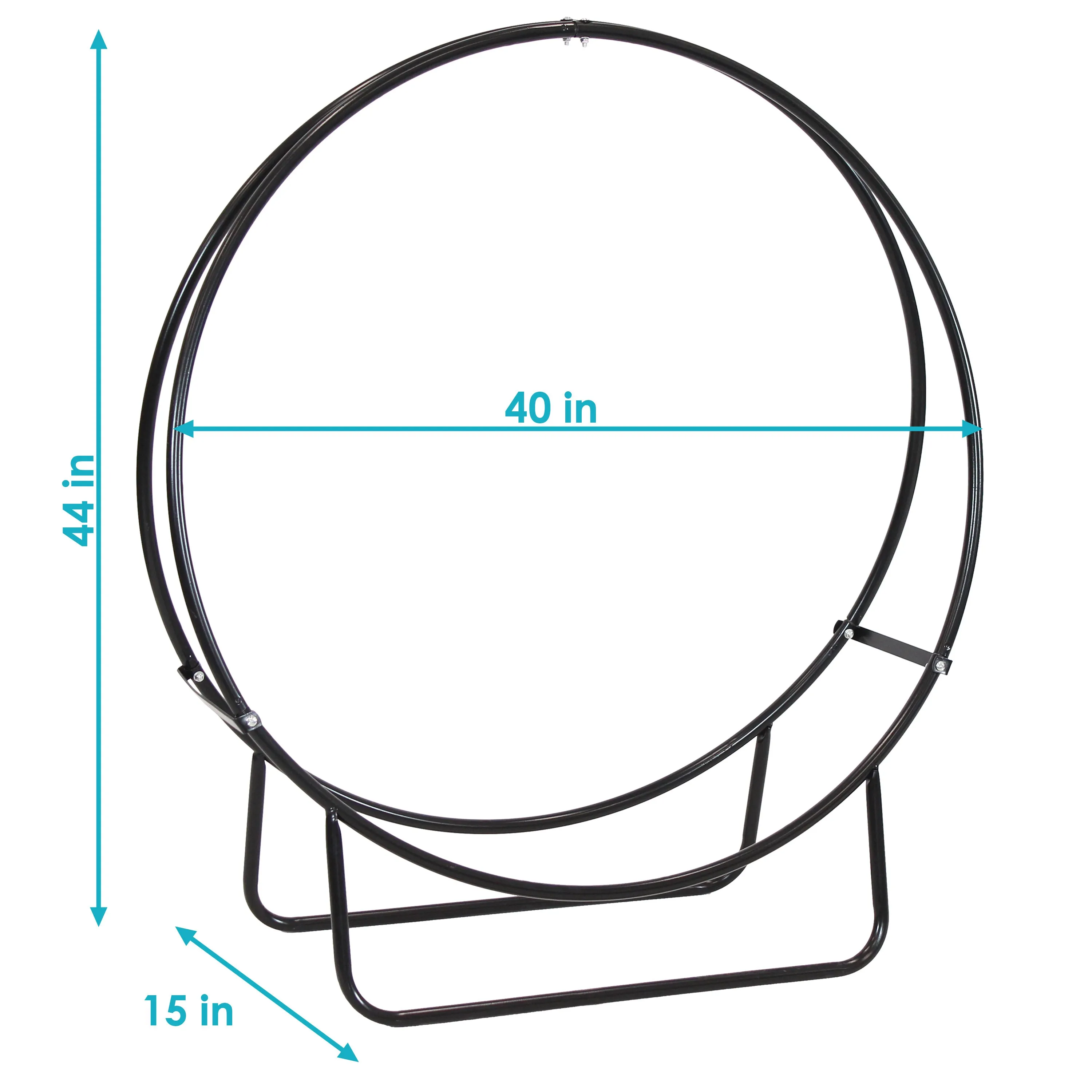 Sunnydaze Outdoor Steel Firewood Log Hoop Rack