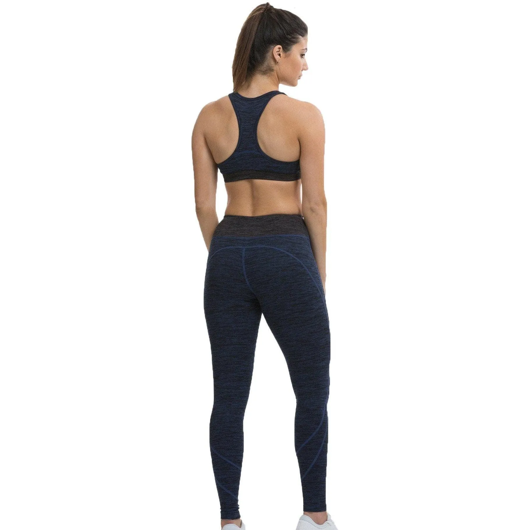 TCA Natural Performance Womens Long Running Tights - Blue